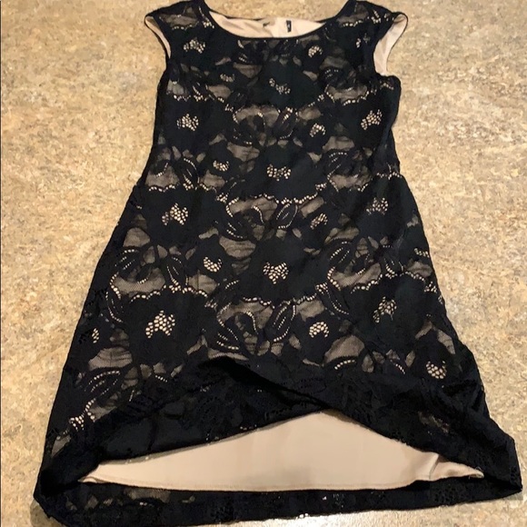 black dress with beige lining Gala-worthy beige maxi dress covered in Black sequined ornament, Smoky Quartz S / 4 / Beige&Black main image 0